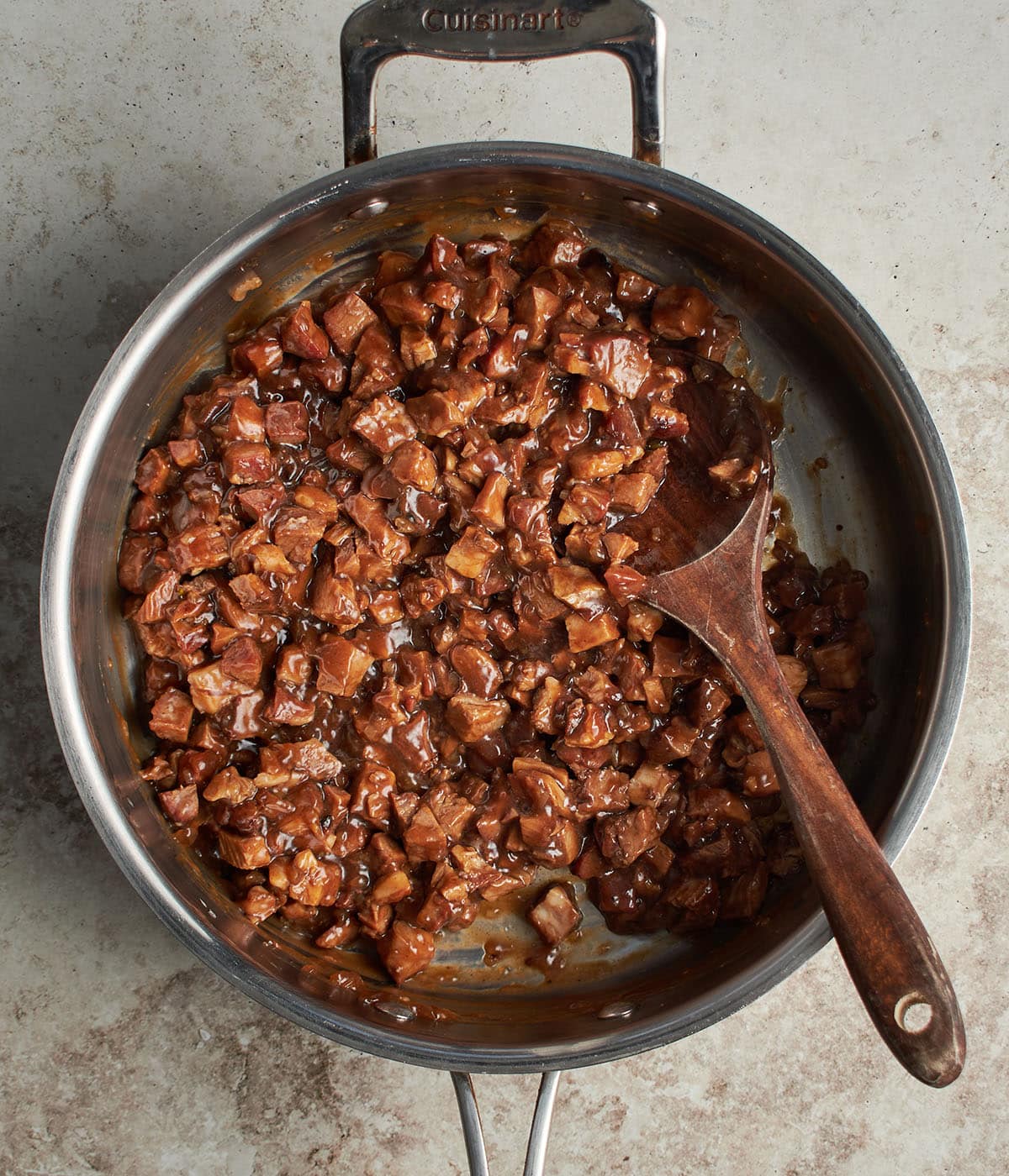 toss char siu with sauce