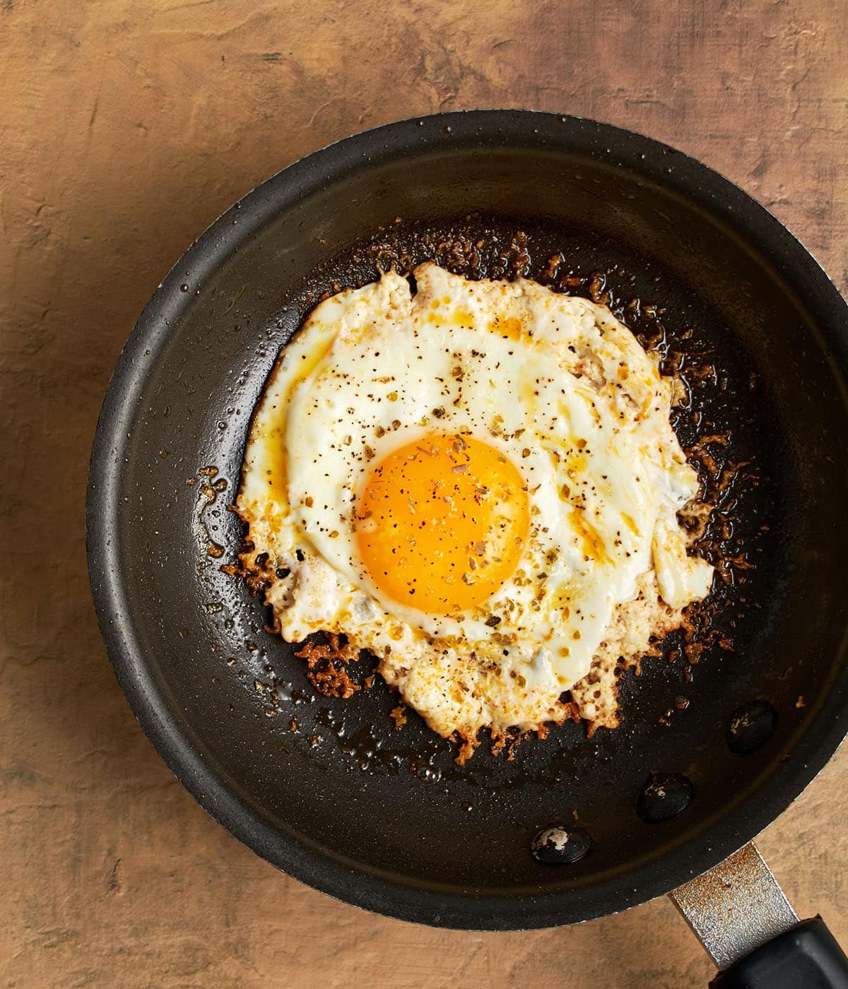 crispy feta fried eggs