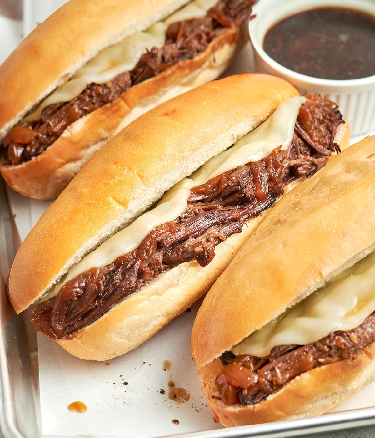 Chinese braised beef dip sandwich