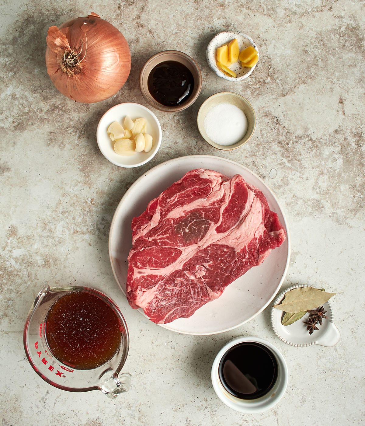 ingredients for braised beef