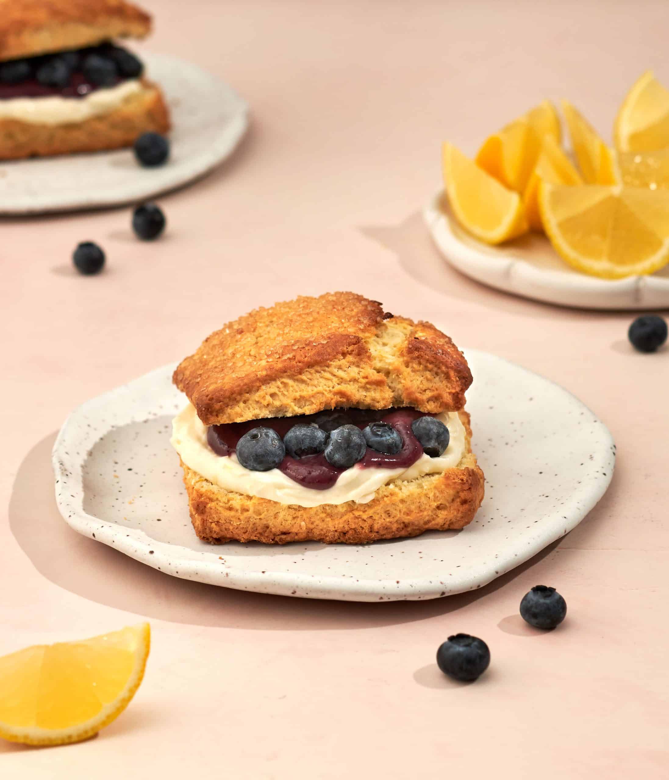 lemon blueberry shortcakes