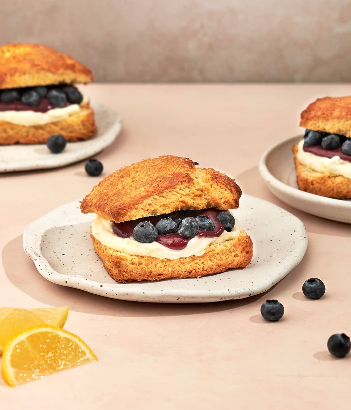 lemon blueberry shortcakes