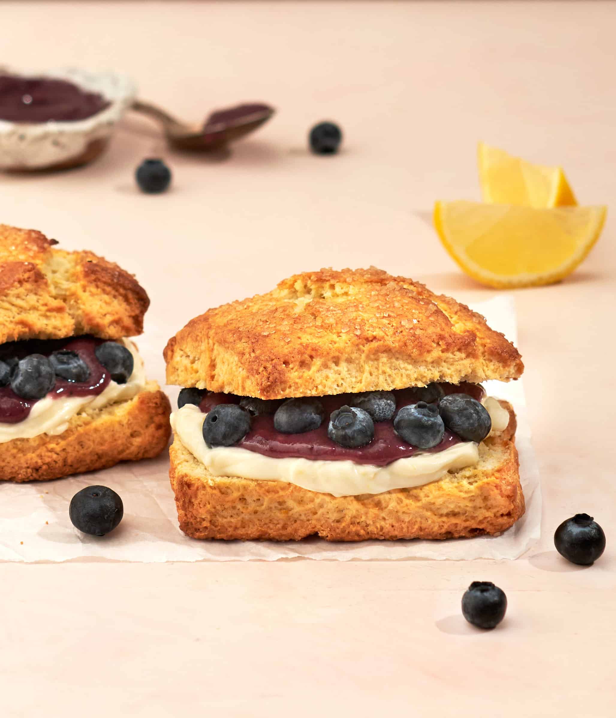 lemon blueberry shortcakes