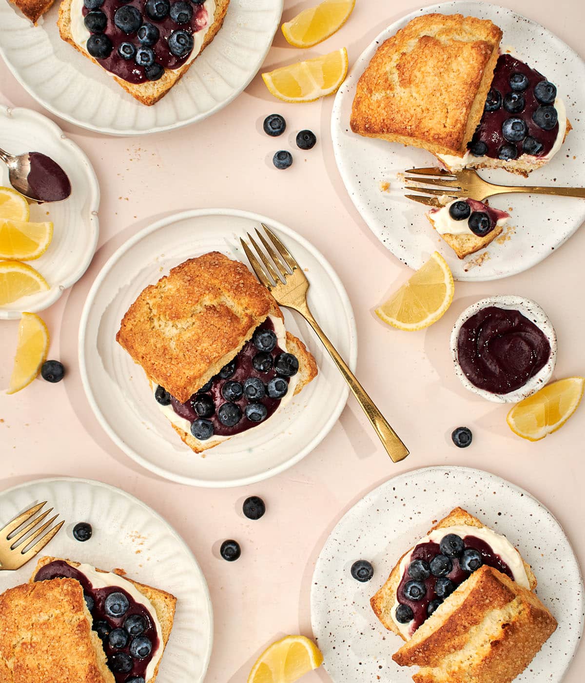 lemon blueberry shortcakes