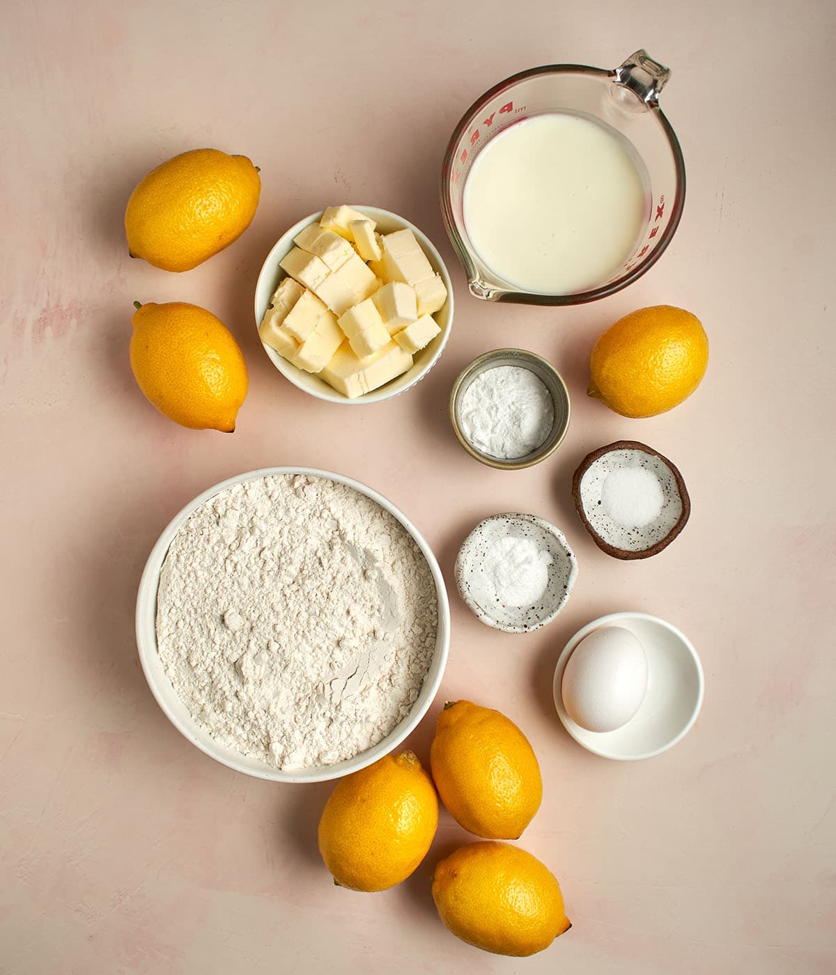 ingredients for lemon biscuits