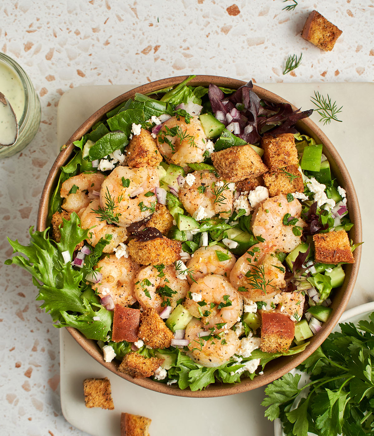 lemon pepper shrimp salad