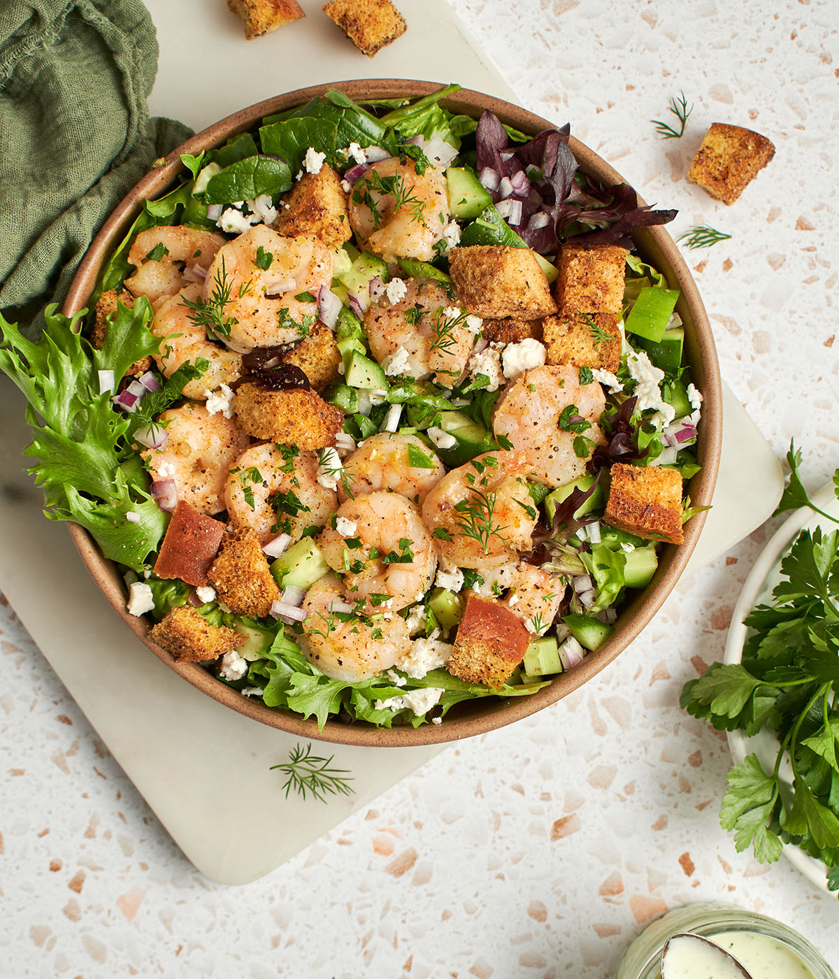 lemon pepper shrimp salad