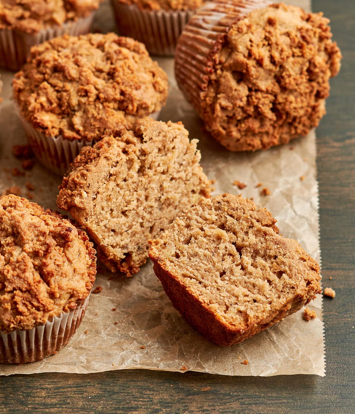 caramelized banana muffins