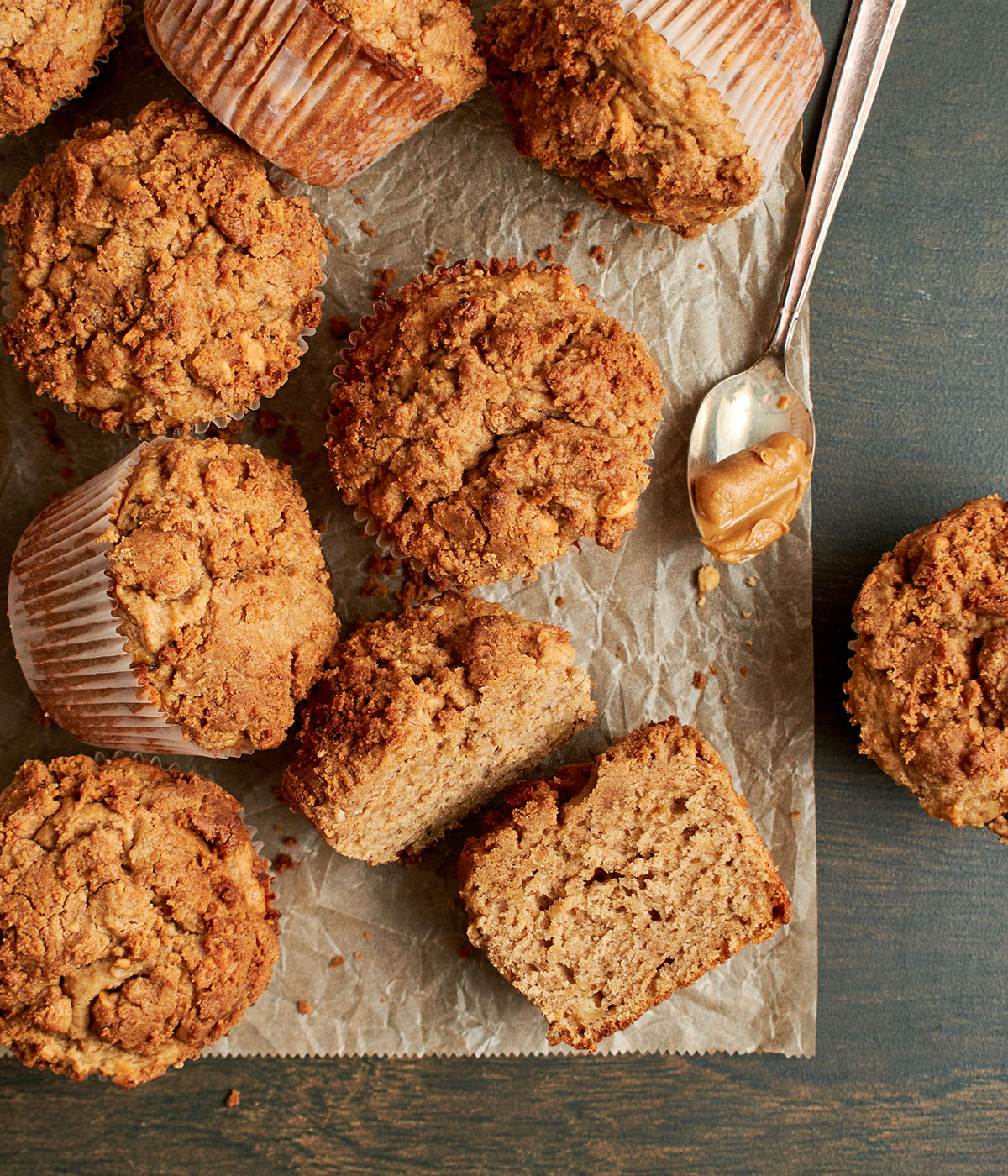 caramelized banana muffins