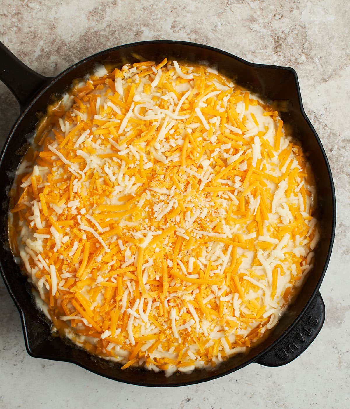 top with cheese