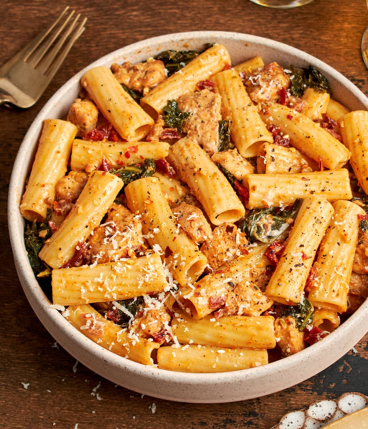 creamy sun-dried tomato pasta