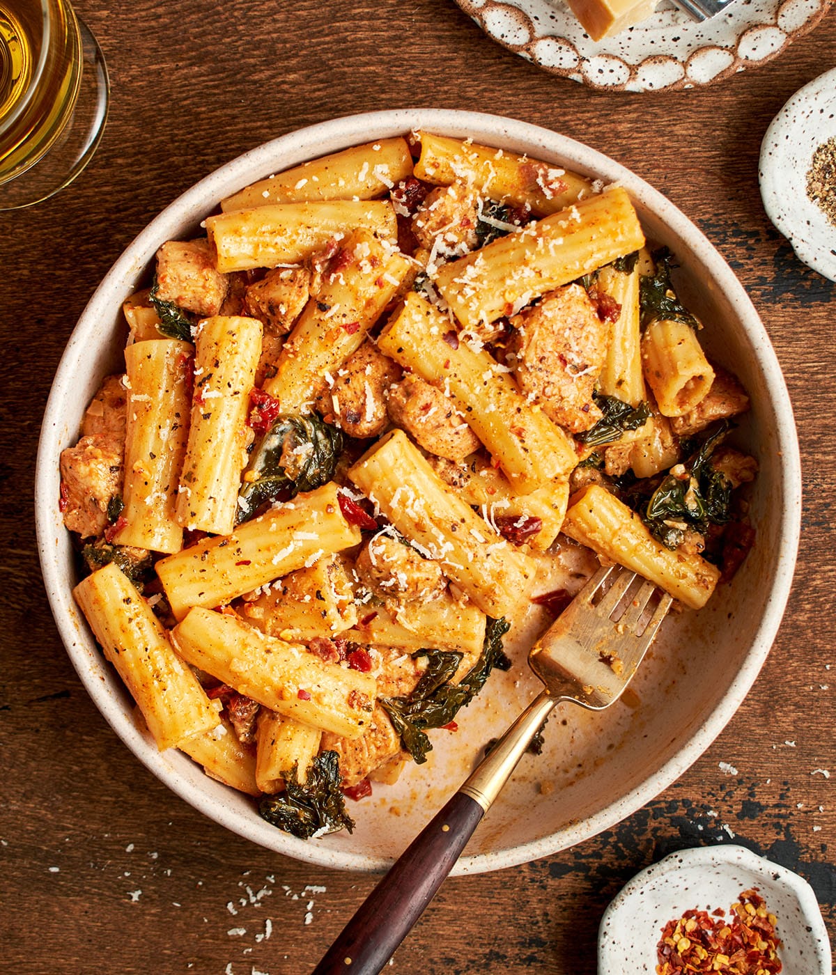 creamy sun-dried tomato pasta