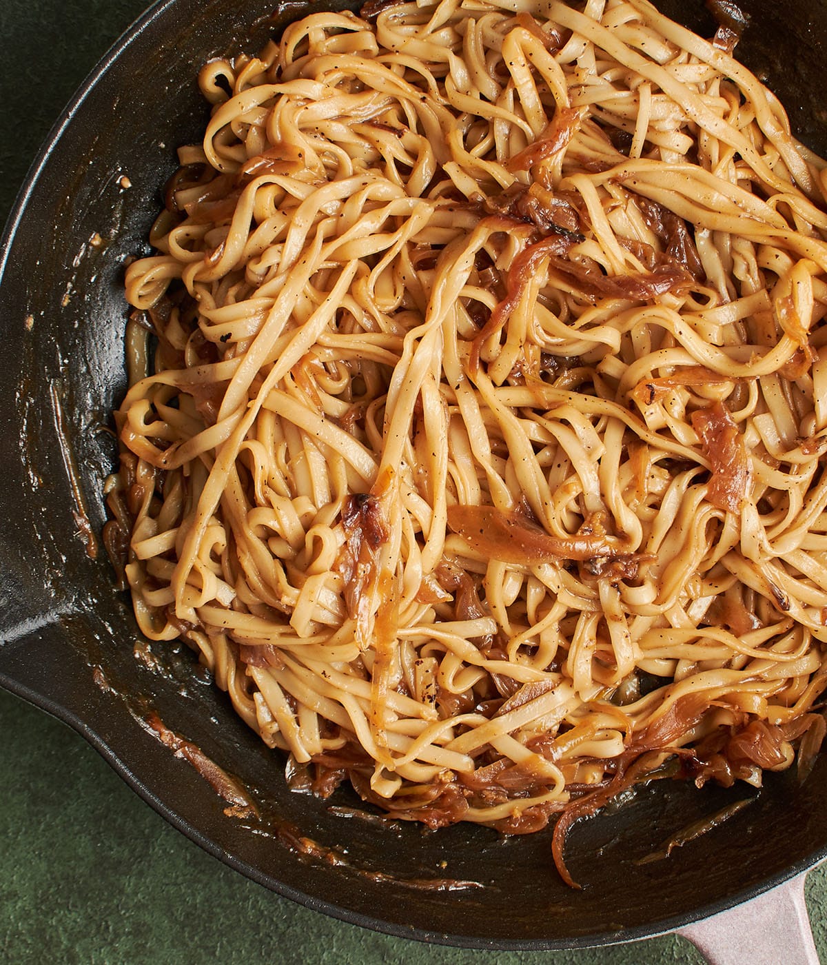 toss noodles with sauce