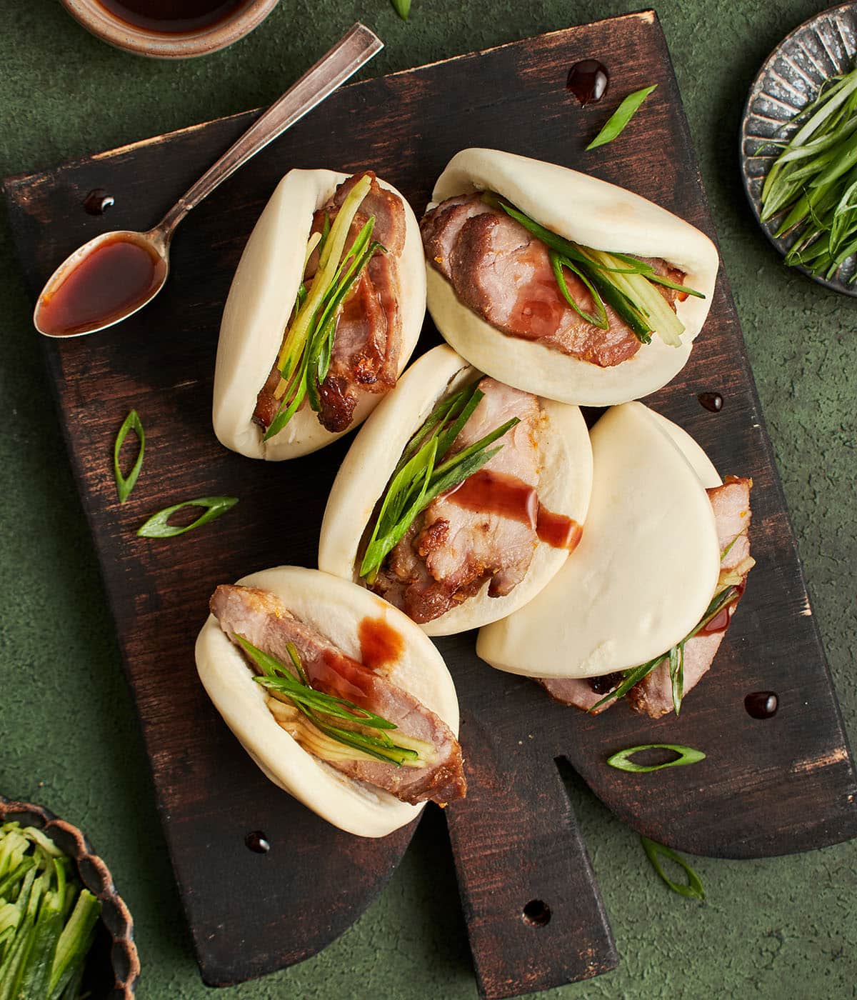 orange ginger roasted pork bao buns