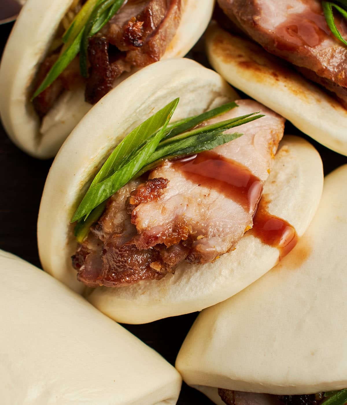 orange ginger roasted pork bao buns