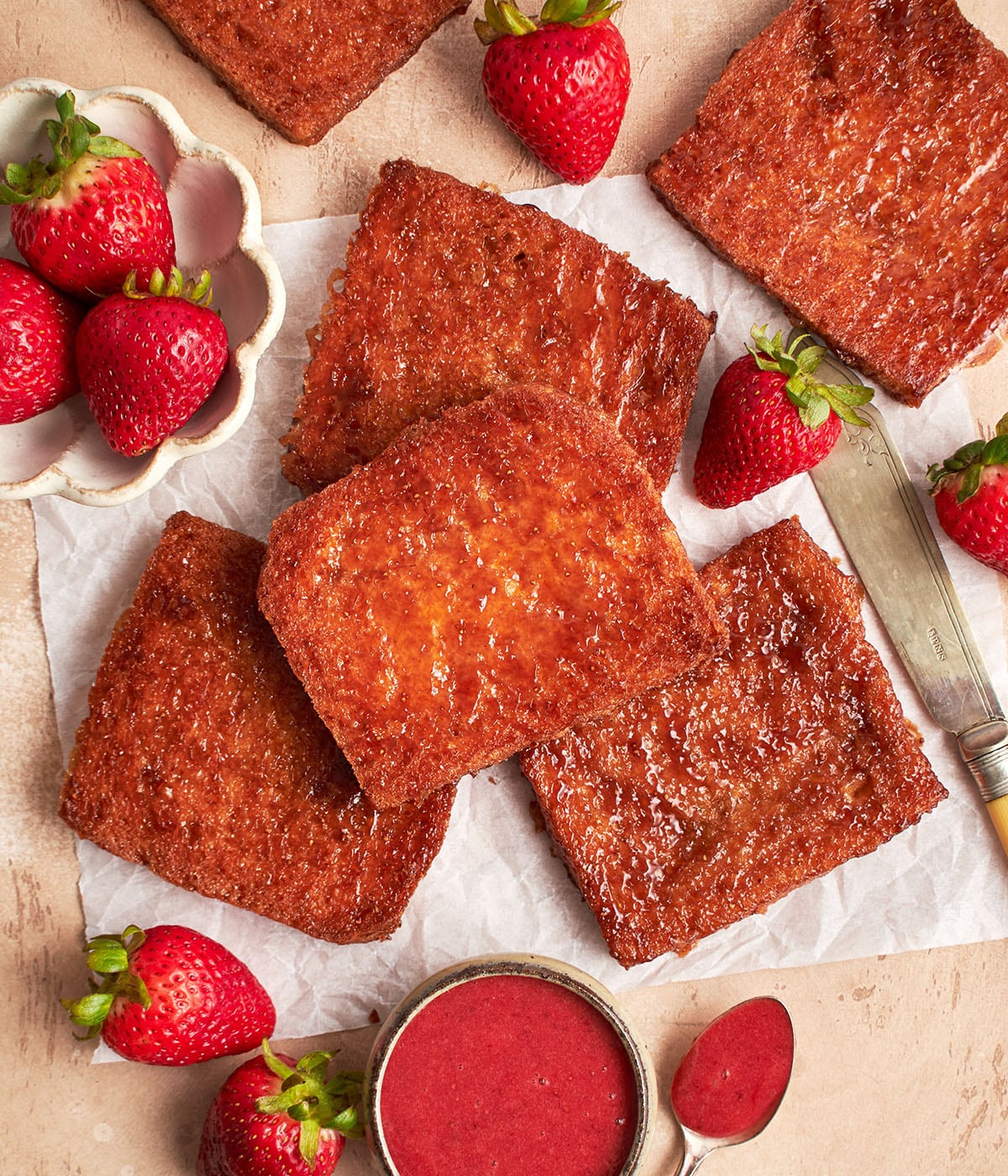 strawberry honey butter toast