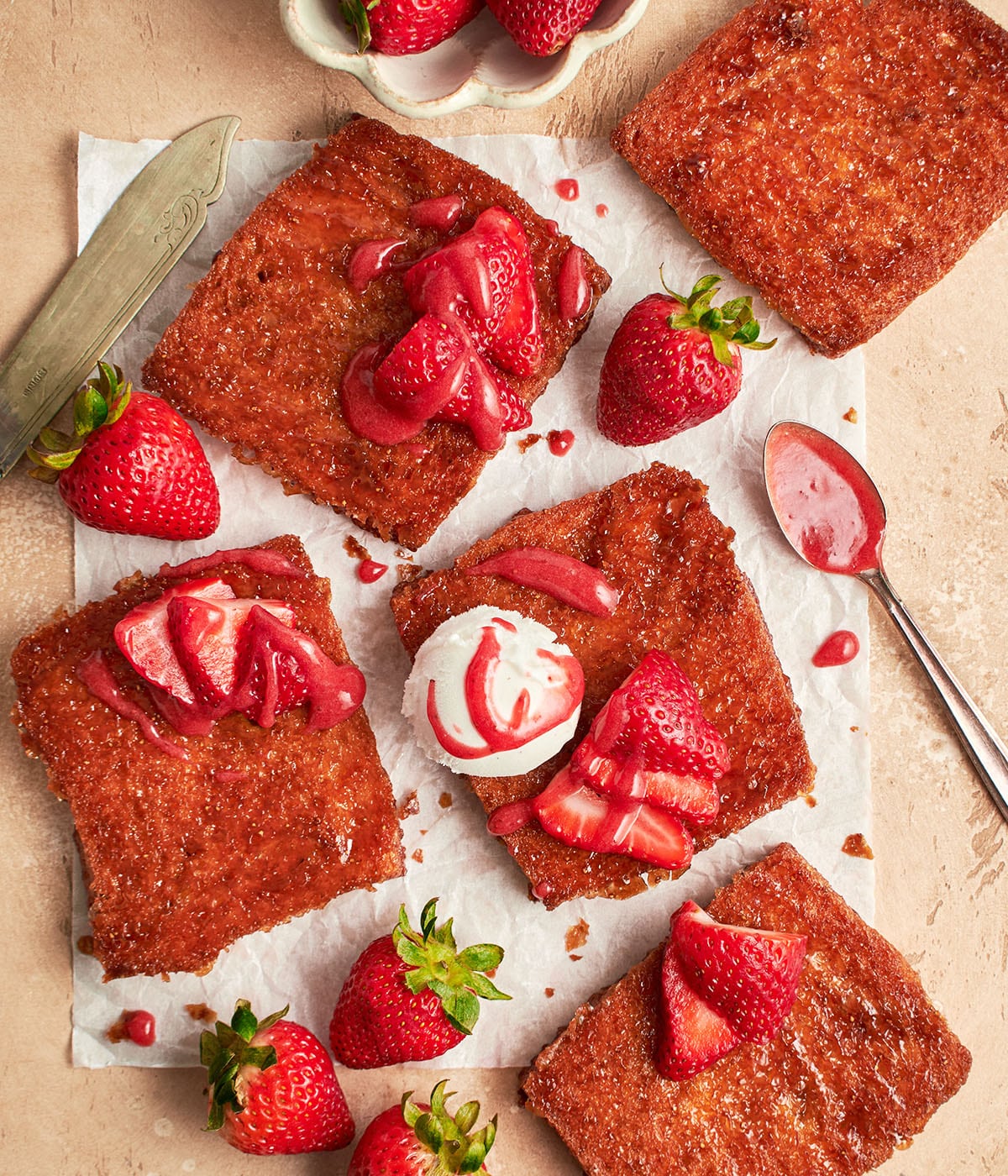 strawberry honey butter toast