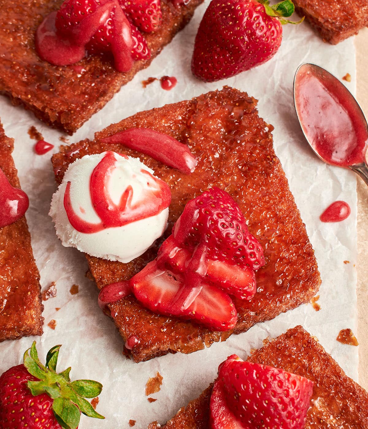 strawberry honey butter toast