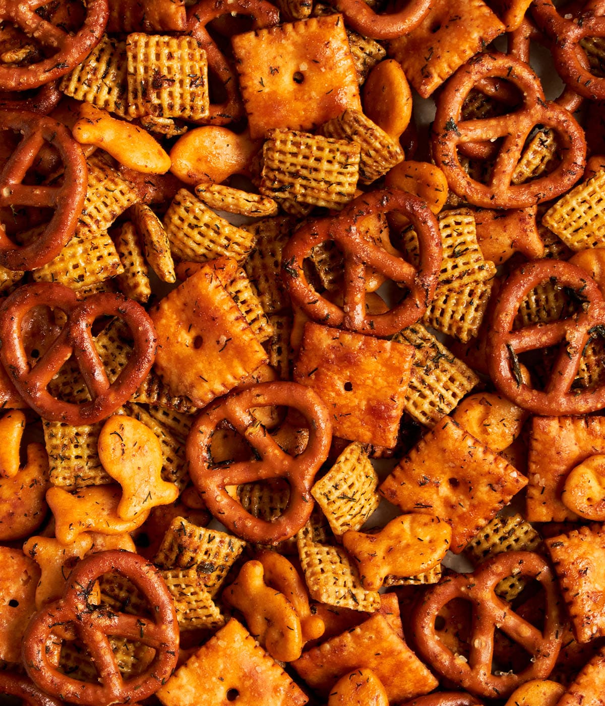 dill honey mustard snack mix