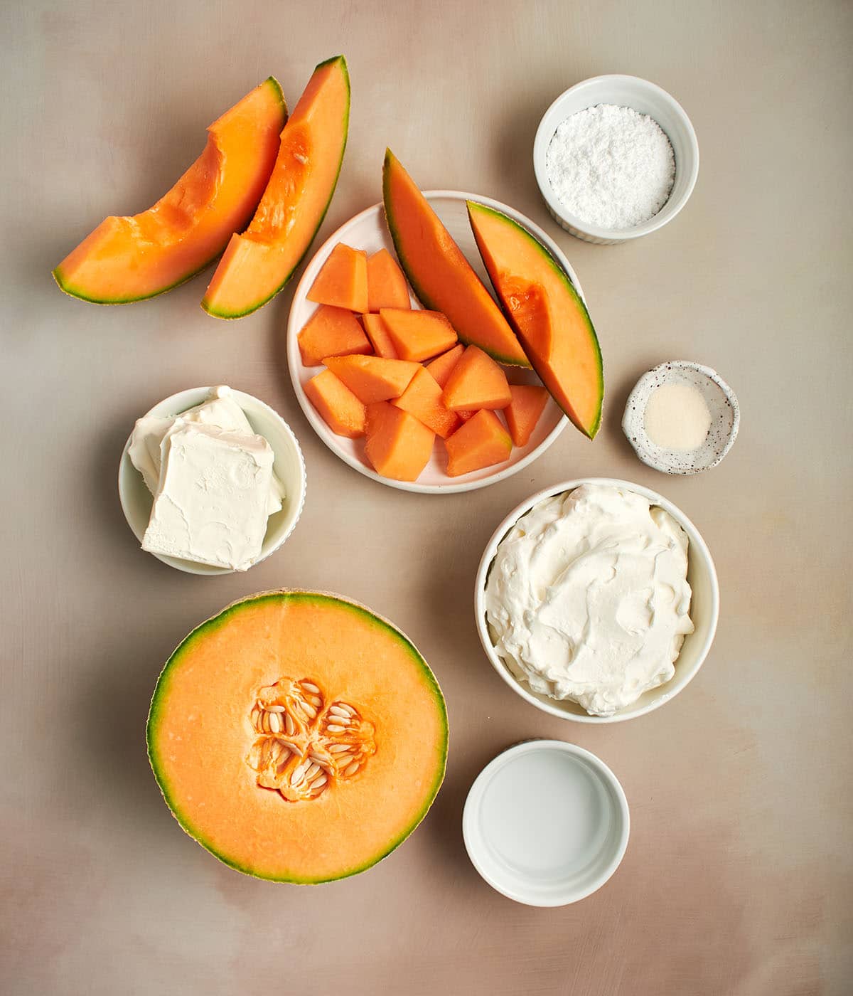 ingredients for melon filling