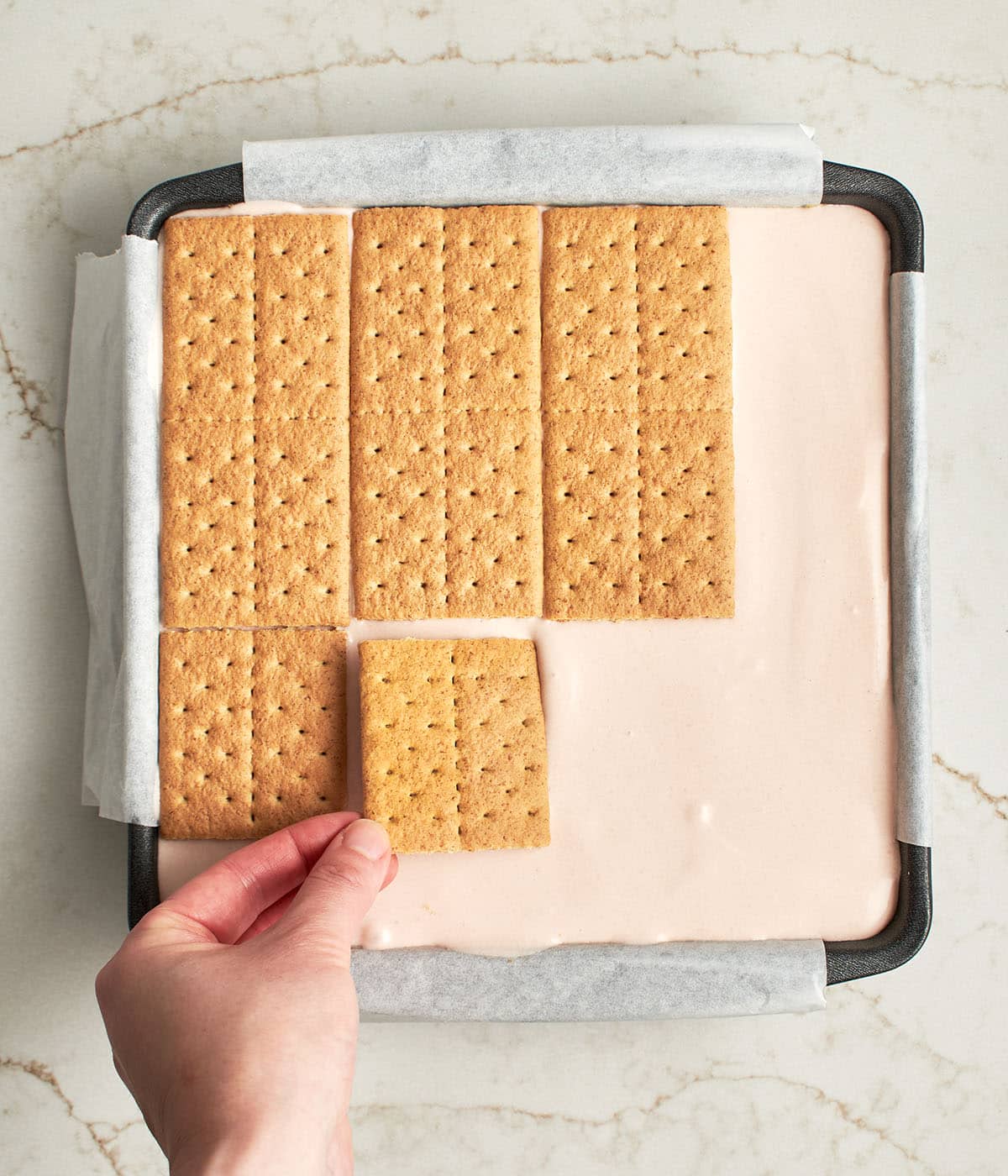 top with graham crackers