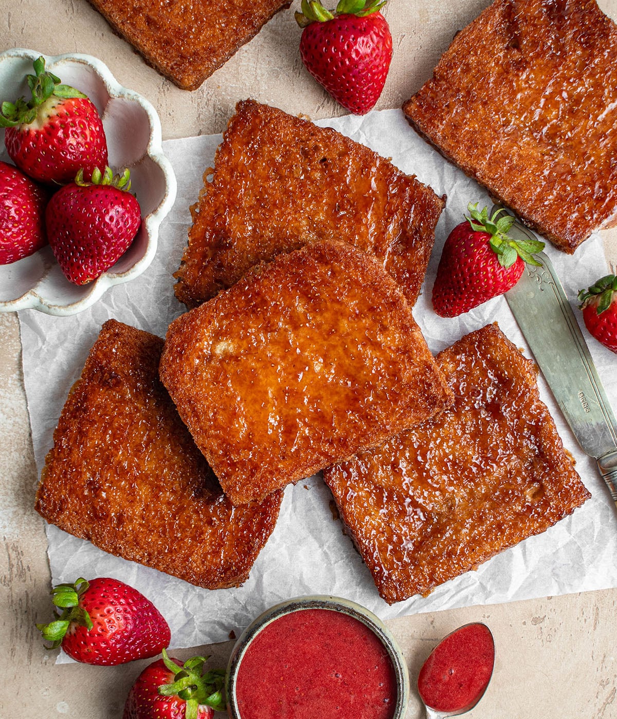 strawberry honey butter toast