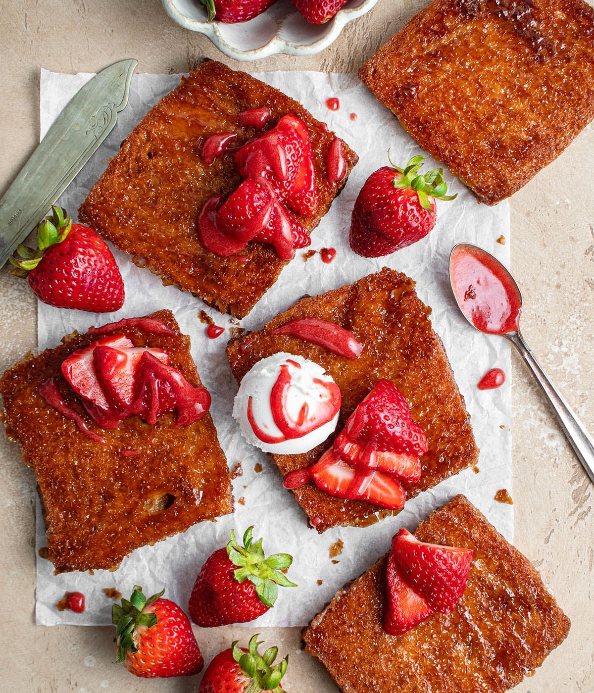 strawberry honey butter toast