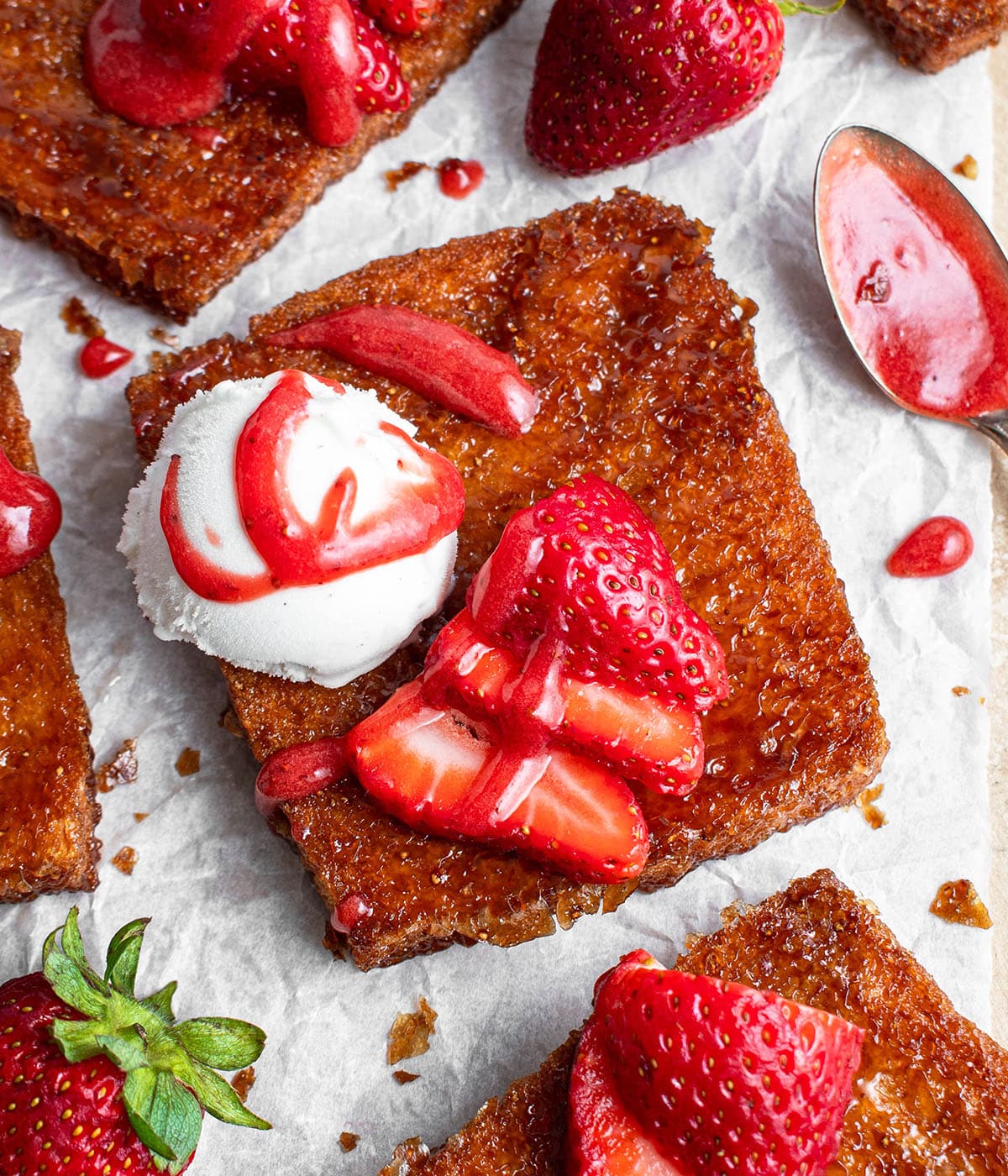 strawberry honey butter toast