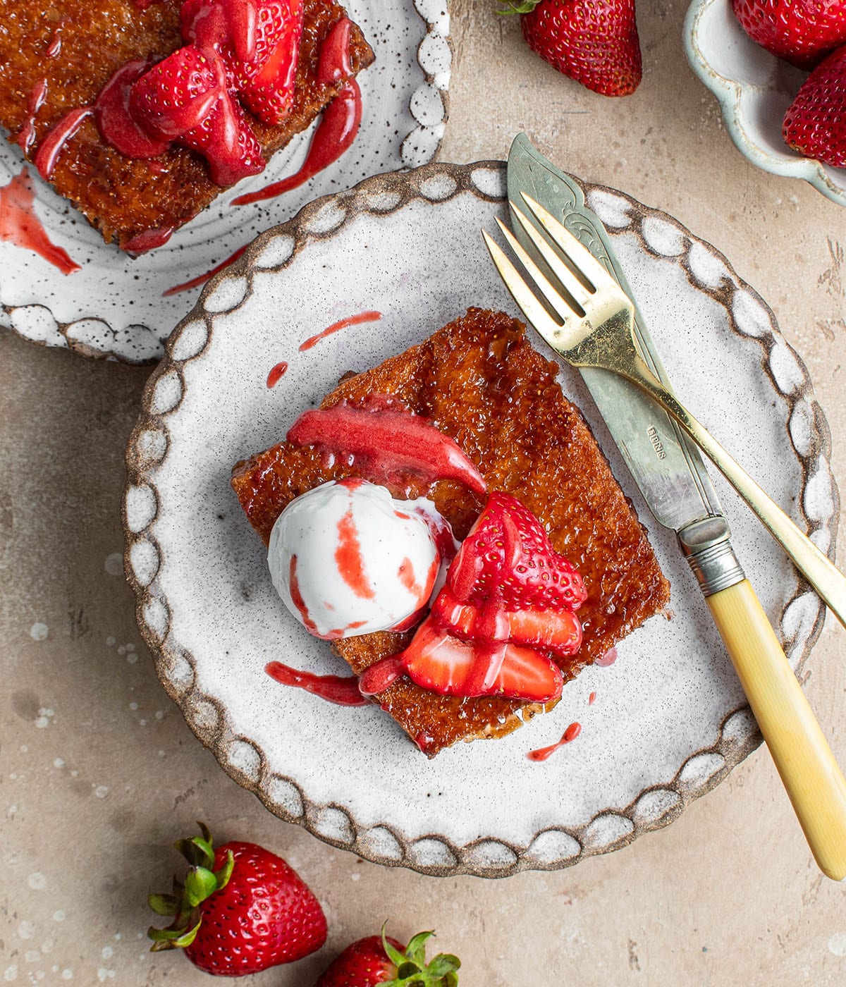 strawberry honey butter toast