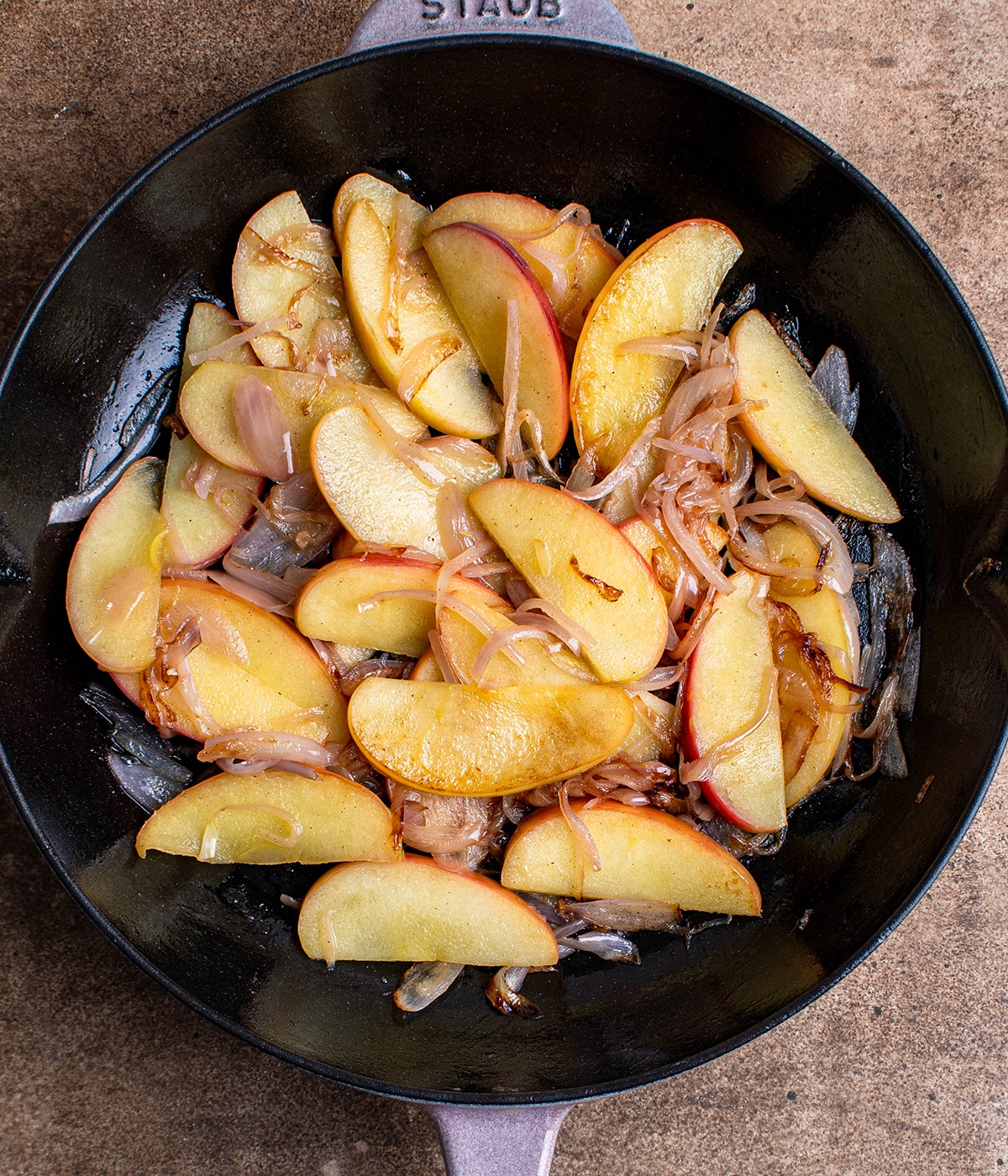 sauteed apples and shallots