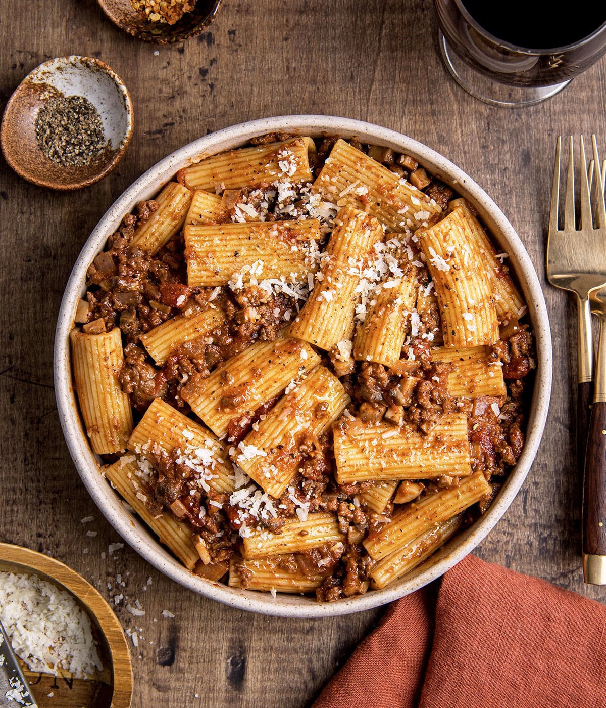 balsamic beef and mushroom ragu