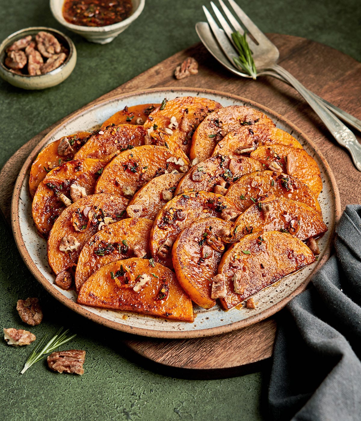 sweet and spicy roasted butternut squash