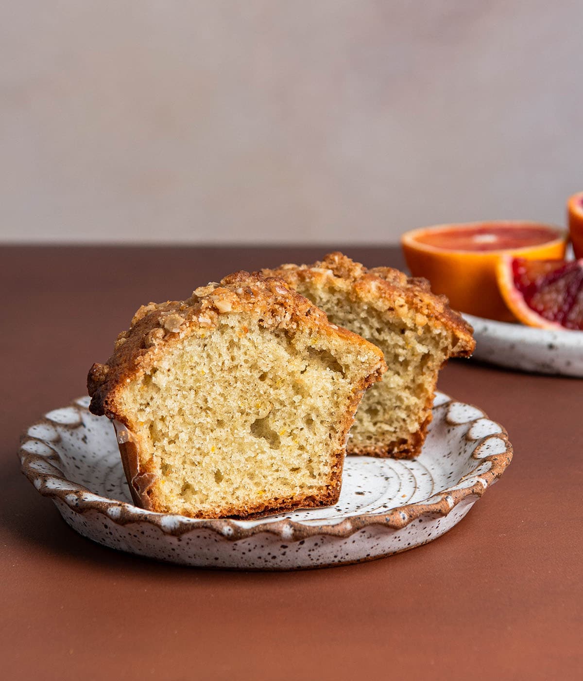 blood orange walnut streusel muffins